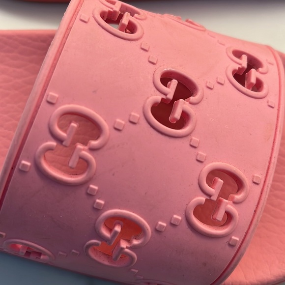 Gucci Pool Slides Rose Pink Size 7 Like New! - Picture 10 of 12